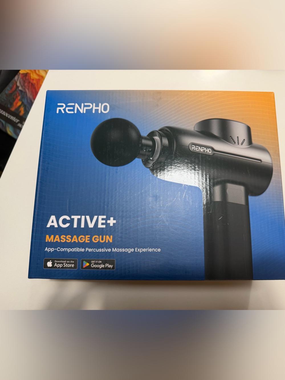 RENPHO Active+ Black Percussive Massage Gun